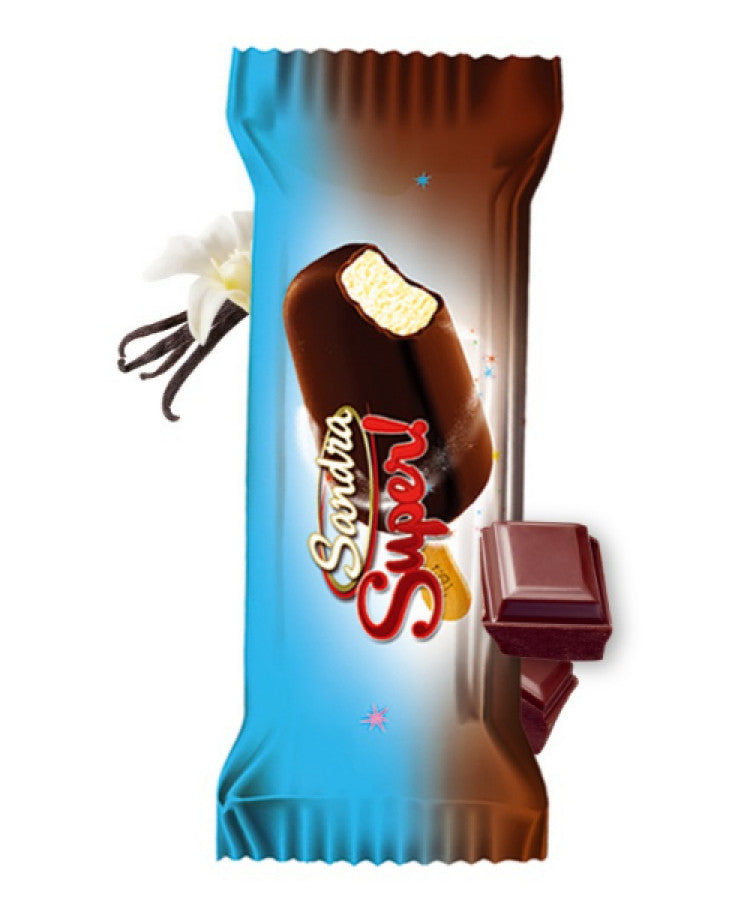 Sandra Super Vanilla Ice Cream Stick Coated with Chocolate
