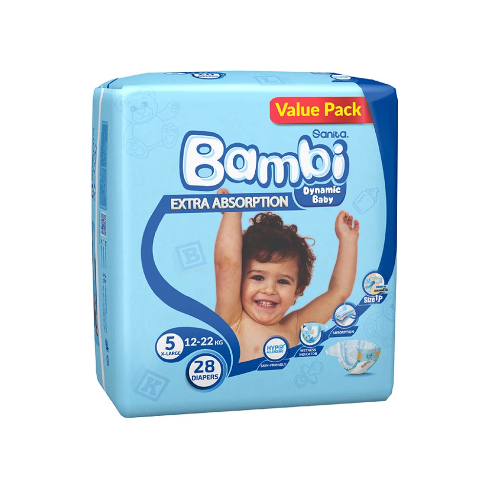 Sanita Bambi X-Large 12-22kg 28 Diapers
