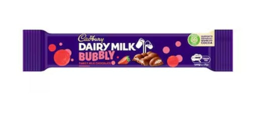CADBURY BUBBLY STRAWBERRY 27GM