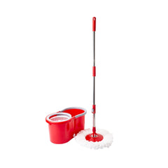 Liao White & Red Tornado Mop With Bucket & Mop Head Refills