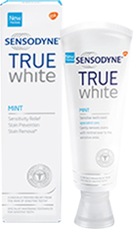 Sensodyne True White Mint Toothpaste for Sensitive Teeth 75ml