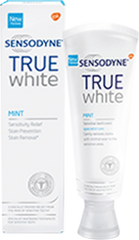 Sensodyne True White Mint Toothpaste for Sensitive Teeth 75ml
