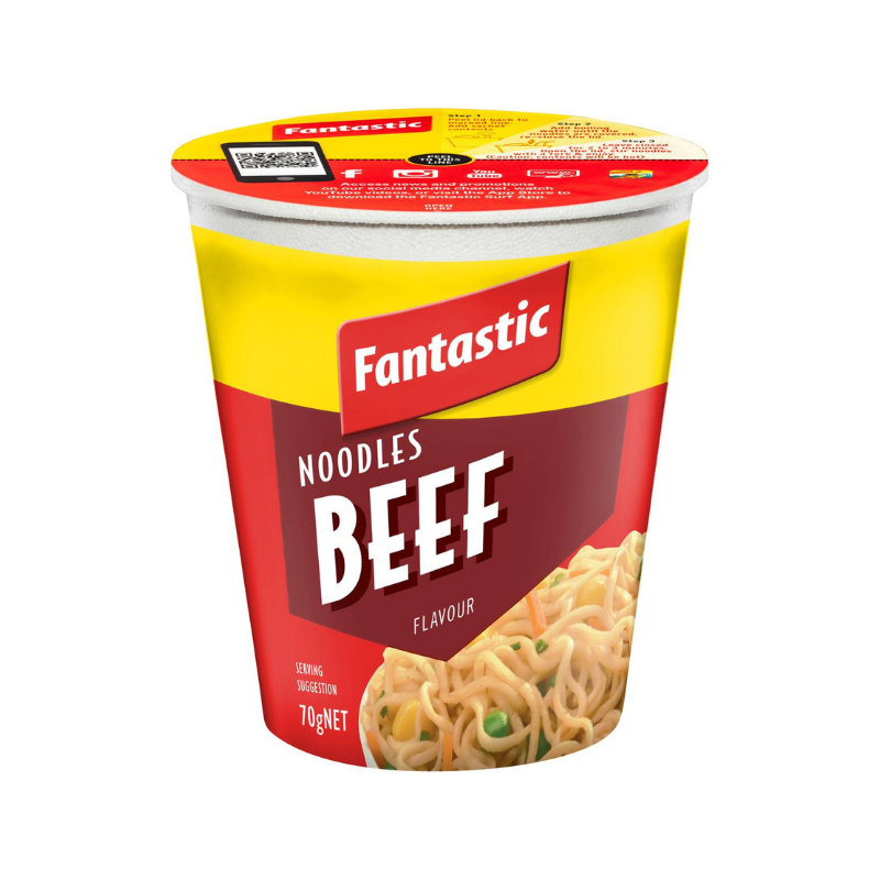 Fantastic Cup Noodles Beef Flav 70gm
