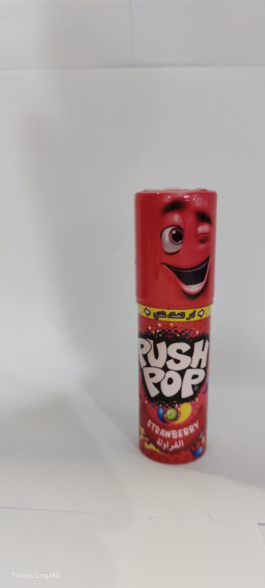 Bazooka Push Pop Strawberry 15gm