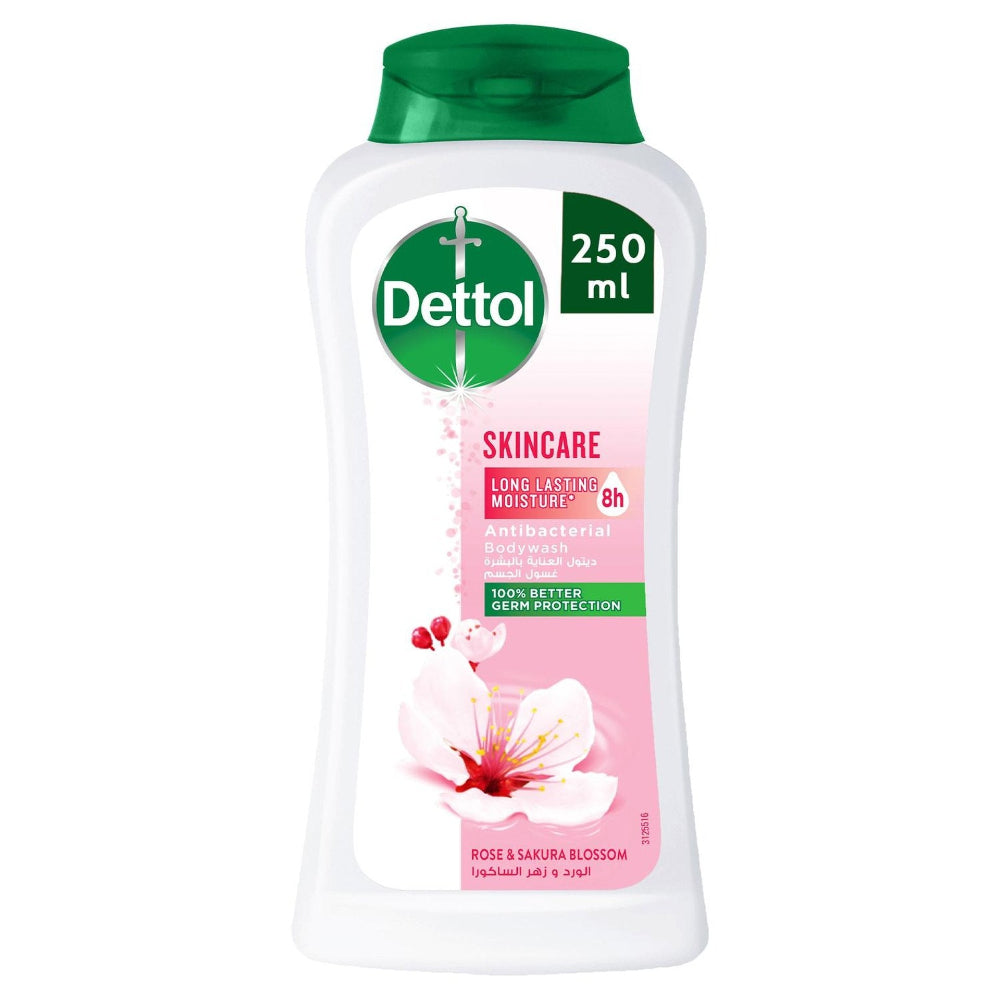 Dettol Skincare Shower Gel & Body Wash Rose & Sakura Blossom Scent 250 ml