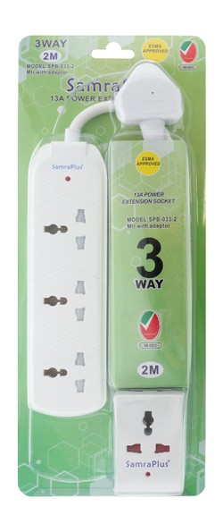 Samra Plus 13A Power Extention Socket 2M