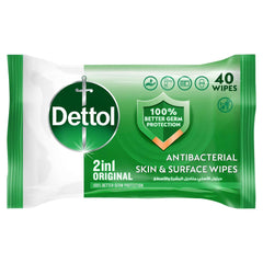 Dettol Original Antibacterial Skin and Surface Wipes 40 pcs