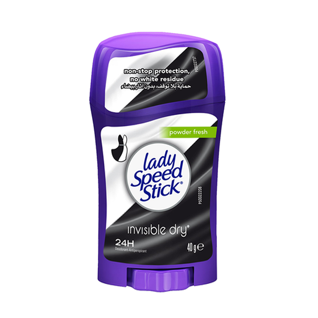LADY SPEED STICK INVISIBLE DRY 24H ANTIPERSPIRANT DEODORANT STICK POWDER FRESH SCENT   40 GM