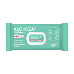 Alokozay Hypoallergenic Baby Wipes with Panthenol, Aloe Vera & Camomile 60wipes