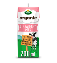 ARLA ORGANIC STRWBERRY MILK 200ML