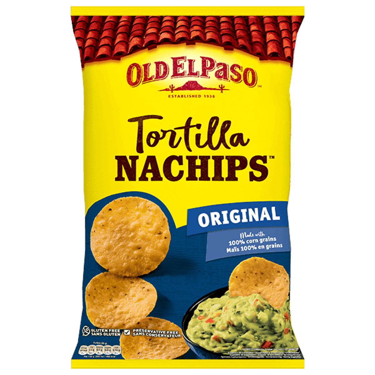 Old El Paso Nachips Original Tortilla Chips 185g