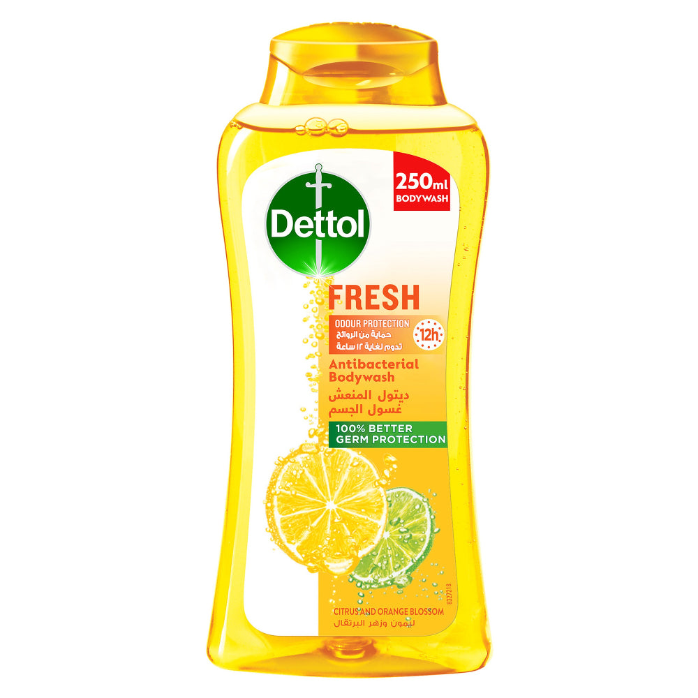 Dettol Fresh Shower Gel & Body Wash, Citrus & Orange Blossom Scent, 250ml