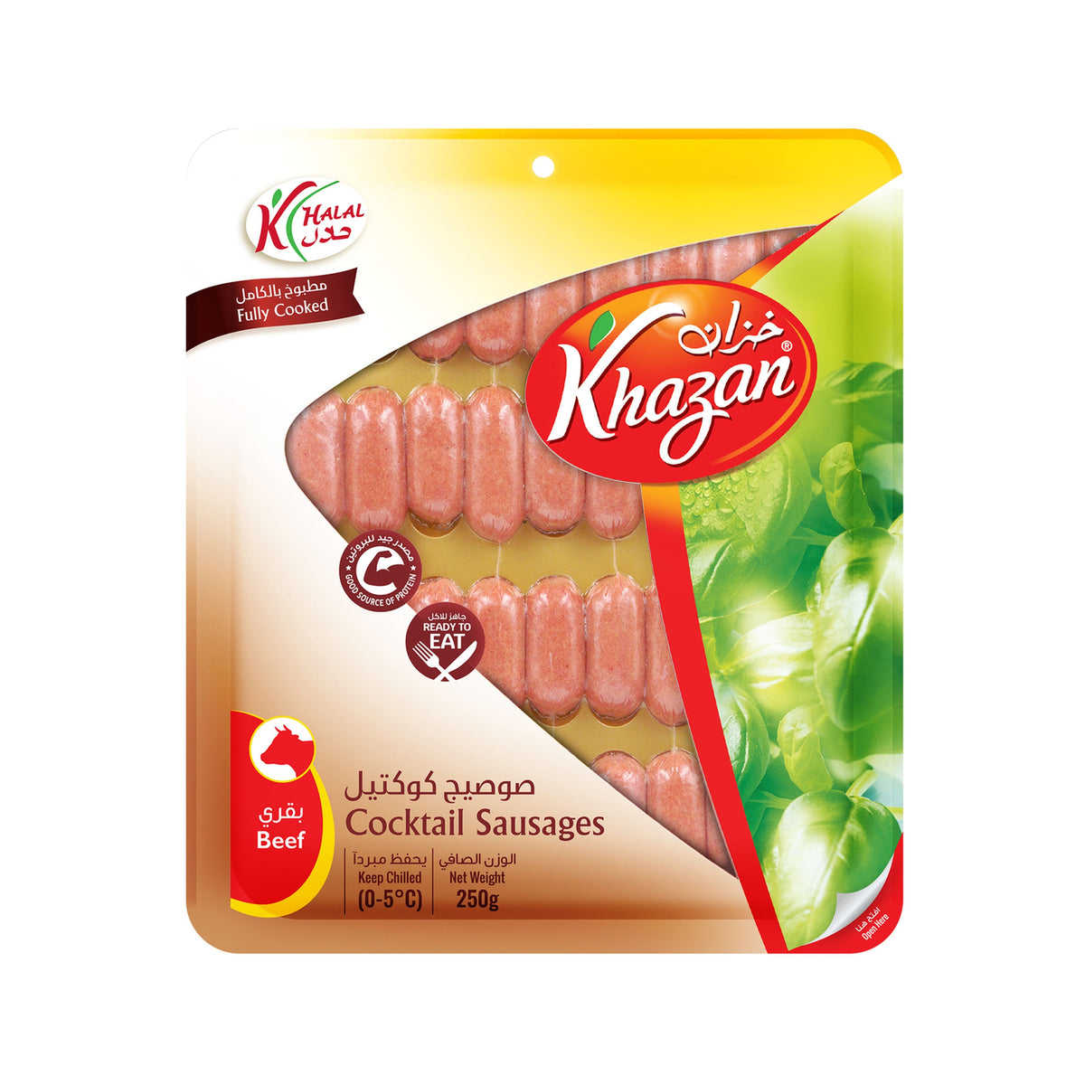 KHAZAN BEEF COCKTAIL SAUSAGE FULLY COOKED 250GM