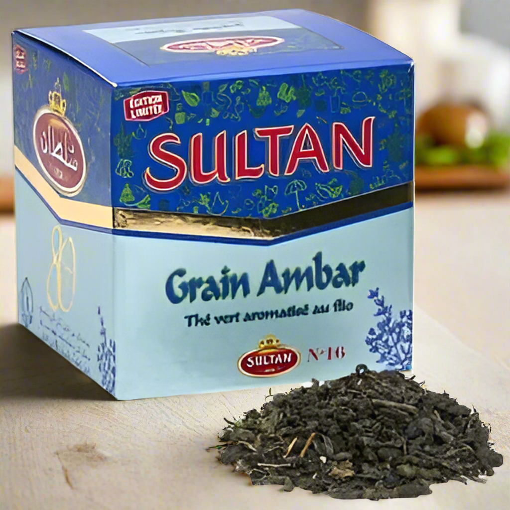 SULTAN GRAIN AMBAR GREEN TEA WITH PAPERMINT 150gm