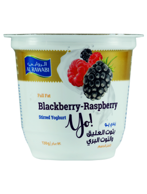 AL RAWABI YOGHURT BLACKBERRY&RASPBERRY 130GM