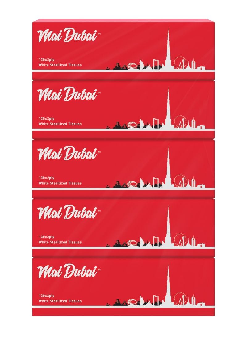 Mai Dubai White Sterilized Tissues 2ply 5X130 tissues