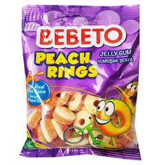 Bebeto Peach Rings Candies With Real Fruit Juice