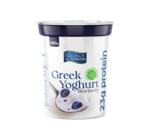 Al Rawabi Greek Yoghurt Blueberry 360GM