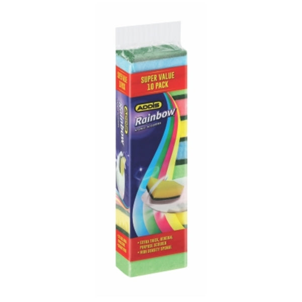 Soft N Cool Grooved Sponge Scourers 10Per Pack