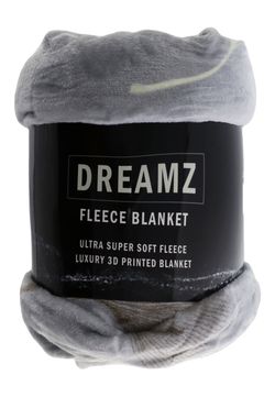 Dreamz Gray Polyester Fleece Blanket (200X230cm)