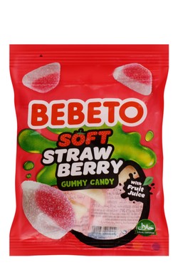 Bebeto Soft Strawberry Jelly Candies With Fruit Juice