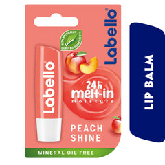 Labello 24H Melt-In Peach Shine Moisturizing Lip Balm