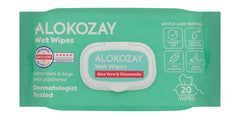Alokozay Aloe Vera Chamomile Baby Wipes, 20 Wipes, 200X230mm