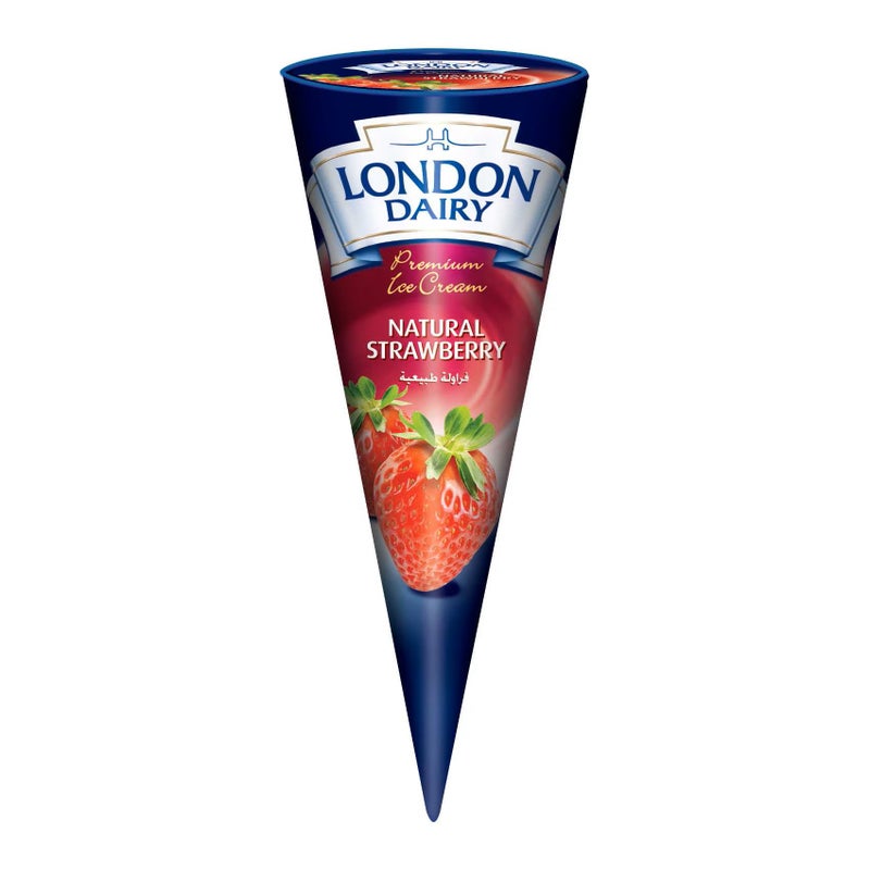 LONDON DAIRY NATURAL S/BERRY 110ML