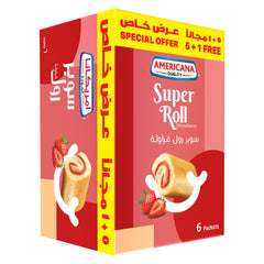 Amc Cake Super Roll Strwbrry 60gm 5+1