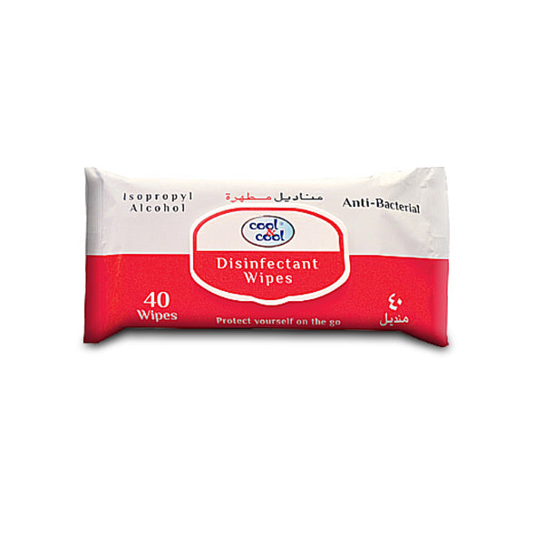 Cool & Cool Antibacterial Sanitizing Wipes 40 tissues