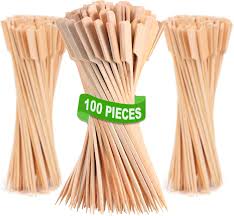 Super-Touch Eco-Friendly 10 Inch Bamboo Skewers 100Per Pack
