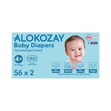 Alokozay Baby Diapers Size 4+ (10-16kg) 56Per Pack