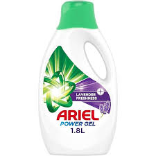 Ariel Power Gel Laundry Detergent Lavender Scent Top&front Load 1.8ltr