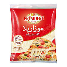 PRESIDENT SHREDDED MOZZARELLA CHEESE 200 GM