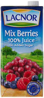 LACNOR MIX BERRIES 100% JUICE 1LTR 0