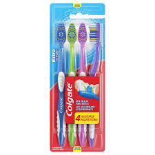 Colgate Extra Clean Multicolor Medium Toothbrushes 4pcs