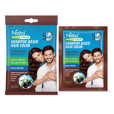 NISHA SHAMPOO BASED HAIR COLOR DARK BROWN 20ml