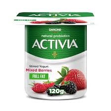ACTIVIA MIXED BERRIES YOGHURT L/F120GM