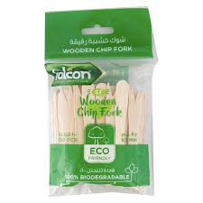 Falcon Wooden Chip Fork 100pc 85mm