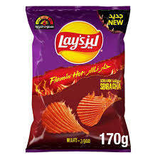 Lay's Flamin Hot Sriracha Wavy Potato Chips 170gm