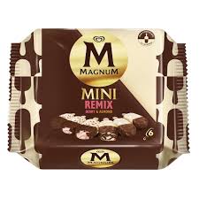 MAGNUM MINI REMIX BERRY&ALMOND ICE CREAM STICKS 6X60ML