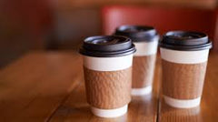 Sunny 118ml Disposable Brown Coffee Cups