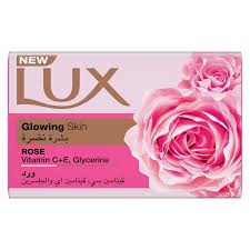 Lux Glowing Skin Soap Bar Rose Scent with Glycerine & Vitamins C & E 120GM