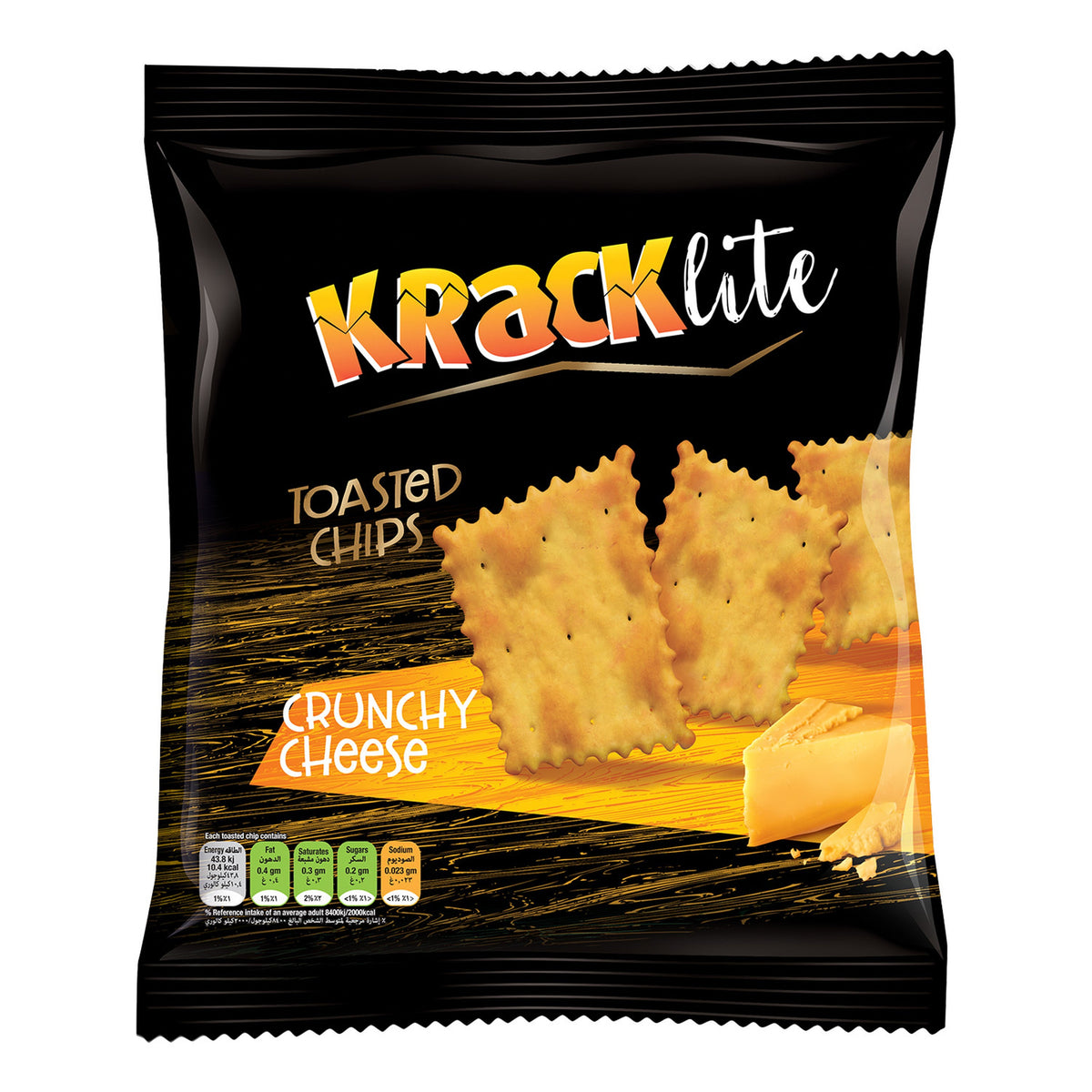 KRACKLITE TOASTED CHIPS CRUNCHY CHEESE 26GM