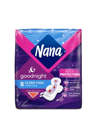 Nana Goodnight Extra Long Maxi Pads With Wings For Super Heavy Flow 22S