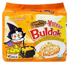 Samyang Buldak Instant Ramen Noodles Quattro Cheese Hot Chkn 145gm
