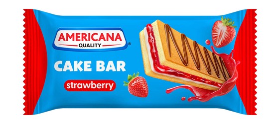 Americana Cake Bar Strawberry, 20g