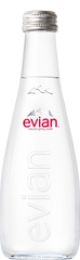 Evian Natural Mineral Water Glass Bottle 330ml