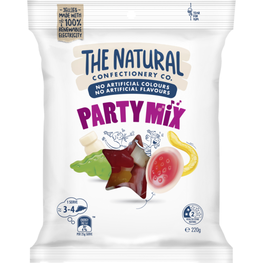 The Natural Confectionary Co Party Mix Jelly Candies 220gm