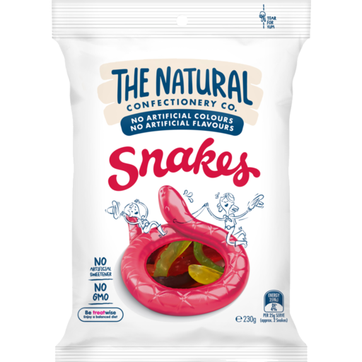 The Natural Confectionary Co Snakes Jelly Candies 230gm